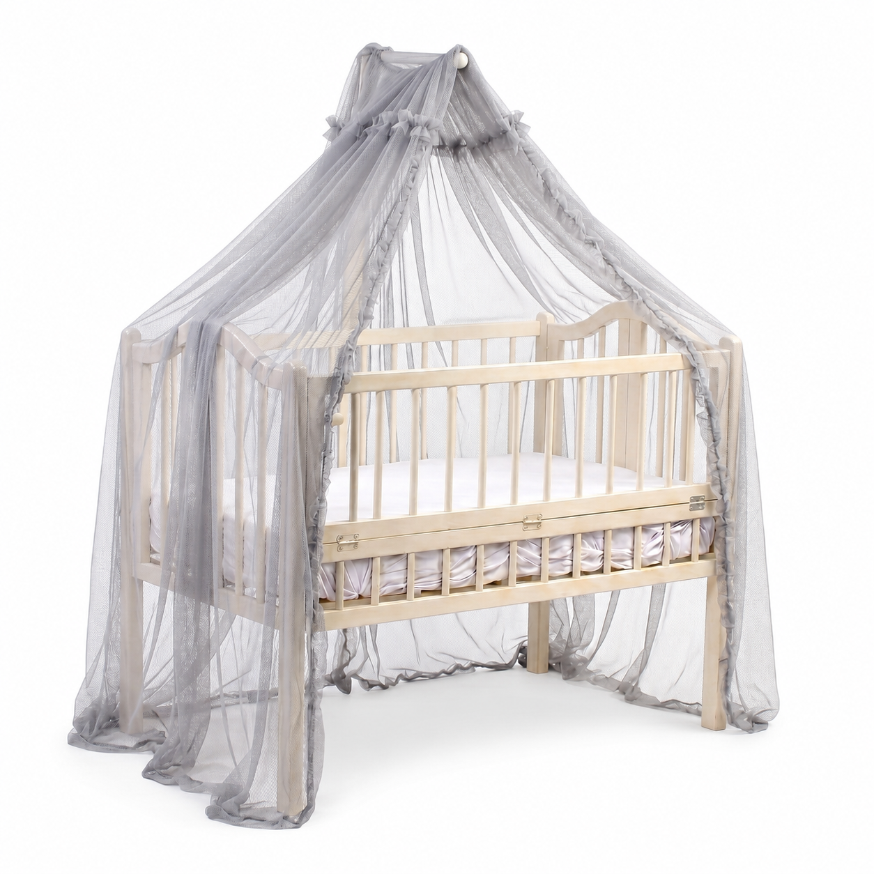 Premium Crib Net - Cool Grey🔘
